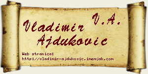 Vladimir Ajduković vizit kartica